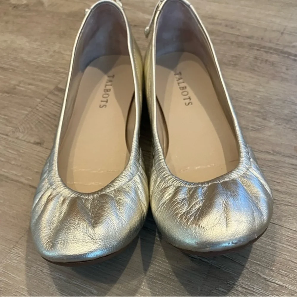 Talbots Women's Gold Ballet Flats 6.5